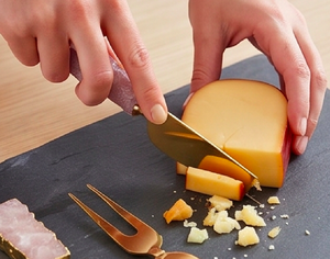 Stylish Metal <b>Cheese</b> <b>Knife</b> <b>Set</b> With Pink Stone Handle Durable Stainless Steel Blades For Kitchen Use Dining And Hotel Use - Product Image 5