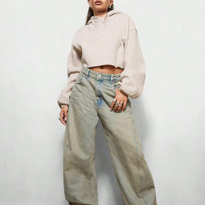 OEM 2025 Spring Jogger <b>Jumpers</b> Gym Custom Workout 2 Piece Women Set Crop Top Oversize Hoodie Women Sweatshirt Sets - Product Image 2