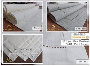 ผ้าเช็ดปากลินินคลาสสิกปักลายตามสั่ง ขนาด 6x6 นิ้ว ชุด 4 ผืน ผ้าปูโต๊ะลายโมโนแกรม H หรูหรา ทำด้วยมือสำหรับตกแต่งบ้าน - Product Image 2