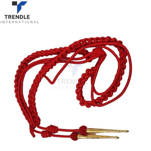Wholesale Customized Cotton/Nylon <b>Fabric</b> Gold Silver <b>Red</b> Wire Tip Uniform Shoulder Cord High Quality Aiguillette - Product Image 4