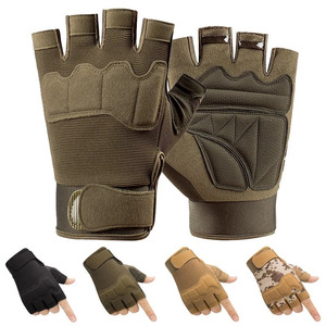Gants tactiques personnalisés à demi-doigts avec protection des articulations, respirants et légers pour la gym, les sports et la moto - Product Image 6