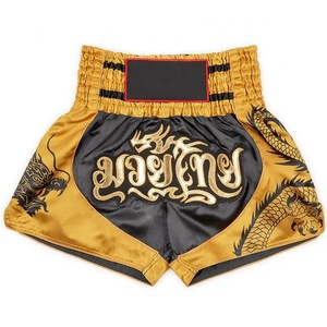 2024 pantalones cortos de Muay Thai de sublimación más vendidos logotipo personalizado entrenamiento de boxeo de Color para adultos Kick Adult Muay Thai logotipo personalizado - Product Image 3