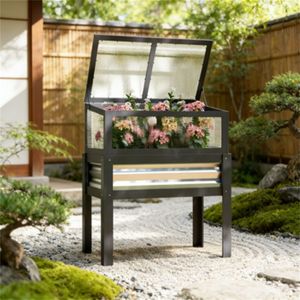 Jardinera Elevada y Mini Invernadero para Plantar, Caja de Flores Única para Jardín Exterior - Product Image 1