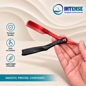 Rasoir de Barbier Professionnel en Acier Inoxydable en Gros, Outil de Rasage à Lame Droite avec Lames Remplaçables pour Hommes, Salon de Coiffure - Product Image 4