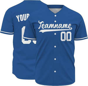 Maillot de baseball personnalisé brodé style uniforme, vente en gros, maillot de baseball vierge pas cher, vêtements de sport, nouveaux maillots de baseball imprimés - Product Image 6