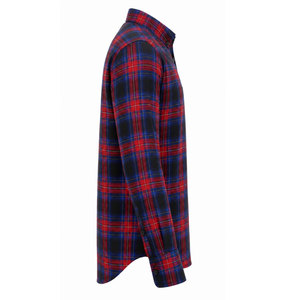 Camisas de Franela de Cuello Alto para Hombre, Invierno, Sólidas, Ecológicas, Transpirables, Antiarrugas, de Secado Rápido, Gruesas, Manga Larga, Rojas, Poliéster/Algodón - Product Image 5