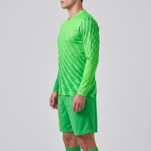 <span class=keywords><strong>Maglia</strong></span> da <span class=keywords><strong>Portiere</strong></span> Personalizzata Traspirante Stile Anni '90 in Poliestere Riciclato Interlock a Maniche Lunghe, Produzione OEM all'Ingrosso - Product Image 2