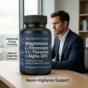 Cápsulas de <span class=keywords><strong>L</strong></span>-Treonato de Magnesio, <span class=keywords><strong>L</strong></span>-Teanina y Alfa GPC de Rainwood OEM, Suplemento Cerebral de Alta Biodisponibilidad de Marca Privada - Product Image 3