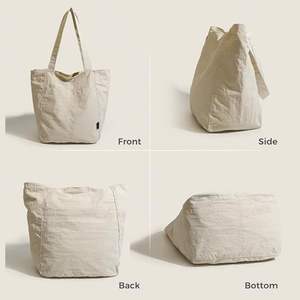 Sac fourre-tout décontracté unisexe léger en coton/toile imprimé, personnalisé, moyen, à longues poignées, pour le sport, les voyages et le shopping - Product Image 1