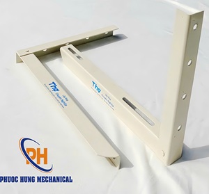 Rust-resistant 1HP AC Wall Mount <b>Bracket</b> Cold Rolled Steel Welded Design Cream Color For Residential Installation - Product Image 4