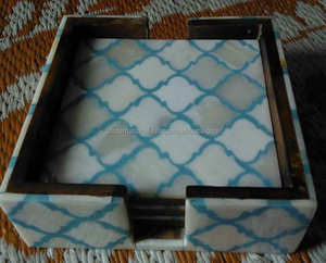 Posavasos con incrustaciones de hueso de vidrio para oficina, posavasos con caja y buen precio, gran oferta - Product Image 4