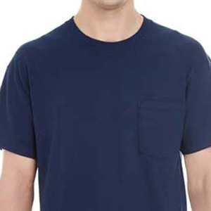 Camisetas de Algodón Color Azul Marino para Hombre, Lisas, Talla Grande, Cuello Redondo, Manga Corta, para Verano, Diseño de Logotipo Personalizado, Camisetas de Estilo Urbano - Product Image 4