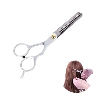 Tijeras Profesionales Duraderas para Adelgazar el Cabello, Acero Inoxidable, 30 Dientes, para Diestros, Mango Largo de Goma, Punta Afilada, Uso en Salón - Product Image 3