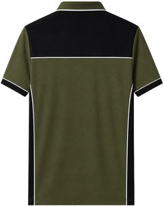 Camiseta Polo Personalizada Verde Oliva y Negra para Hombre, Manga Corta, Informal, Deportiva, de Golf, Transpirable, Veraniega, Premium, de Poliéster - Product Image 2
