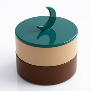 Boîte en laque de haute qualité pour le Ramadan, boîte de rangement décorative faite à la main, élégante boîte en laque à deux niveaux, directement de l'usine - Product Image 2