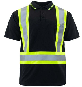 Soban Custom Yellow Hi Vis Polyester Polo Shirt Reflective Safety Workwear Quick Dry CE Certified Short <b>Sleeve</b> Unisex - Product Image 6