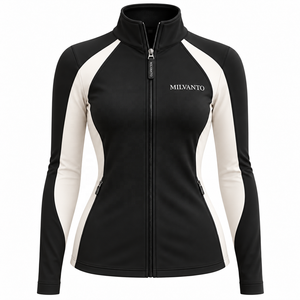 Chaqueta ecuestre personalizada de alta calidad para mujer, camisa premium con cremallera y manga larga para equitación y salto. - Product Image 3