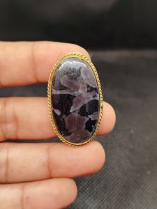 แก้วเจสเปอร์แกบรูรุ่นใหม่ล่าสุด ทรงหลังเบี้ยร่องทองเหลือง คริสตัลสุดงดงามสำหรับการบำบัดรักษา  หินพลอยหลวมสำหรับทำเครื่องประดับ  งานฝังขอบ - Product Image 4