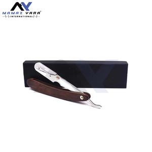 Wholesale Walnut Wood Handle <b>Swing</b> Lock Barber Straight Razor Genuine Natural Wood Grip Stainless Steel Blade for Men Manual Sha - Product Image 1