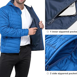 2025 New Arrival Unisex <b>Winter</b> Shiny <b>Quilted</b> Puffer Jacket Windbreaker Padded Thick Black Hooded Patchwork Streetwear - Product Image 4