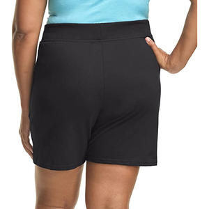 Shorts décontractés en coton grande taille pour femmes, personnalisables avec logo, bleu et noir, style streetwear, respirants - Product Image 4