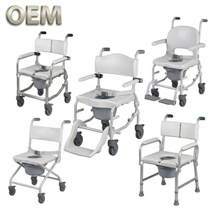 OEM/ODM Taiwan Multifunctional Toilet <b>Chair</b> Wheeled Shower <b>Chair</b> Sit Bath Dual-Use Bathroom Safety <b>Elderly</b> Care Products - Product Image 1
