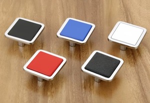 Tiradores Cuadrados de Aleación de Zinc para Gabinetes y Cajones, Inserciones Coloridas para Cocina y Cómodas - Herrajes Duraderos y Ecológicos para Muebles - Product Image 3