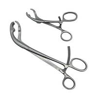 Pinces chirurgicales incurvées en acier inoxydable à mâchoires dentelées, pince hémostatique à verrouillage, ensemble d'instruments médicaux et chirurgicaux CE