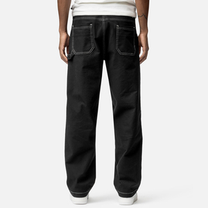 Nuevos pantalones vaqueros de mezclilla de pierna recta holgados con cintura ajustable para hombre, estilo americano, pantalones informales de moda para la calle - Product Image 5