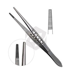 Pinzas quirúrgicas manuales premium de 6 pulgadas para tejido, instrumentos médicos con puntas serradas y mango fenestrado, que cumplen con MOL - Product Image 5