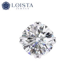 Pendientes de Diamantes Naturales con Corte Brillante Redondo para Mujer, Oro Blanco, Certificados por GIA, Joyería Clásica para Bodas - Product Image 3