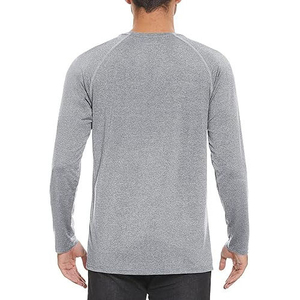 Men's Adults Neck Long Sleeve Knitted Blank Solid <b>T</b>-<b>shirt</b> Front Logo Quick Dry Breathable Pullover UPF 35 Customizable <b>Fishing</b> - Product Image 3
