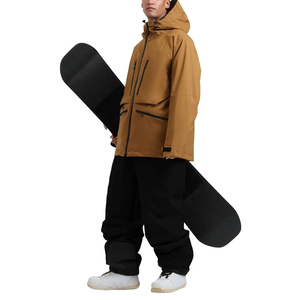 Combinaison de ski unisexe grande taille imperméable et coupe-vent pour le ski et le snowboard - Ensemble veste et pantalon gris pour l'extérieur en hiver - Tex - Product Image 4