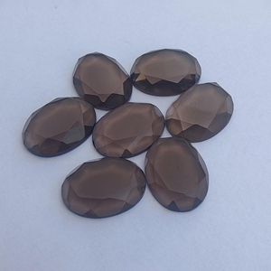 Cuarzo Ahumado Natural, Corte en Tableta, Forma Ovalada, Calibrado, Parte Posterior Plana, Gema para Joyería, Disponible en Todos los Tamaños - Product Image 2