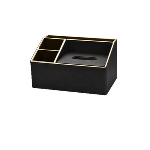 Lüks Deri Mendil Kutusu Çok Fonksiyonlu Uzaktan Kumanda Saklama Bölmesi Sehpa Oturma Odası Yatak Odası İnce Model - Product Image 1