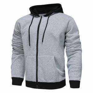 Sudaderas casuales de invierno con cremallera, color personalizado, sudaderas cálidas de algodón y forro polar. - Product Image 3