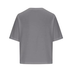 Women's Plus Size Workout Crop Top Three Quarter Sleeve Crew Neck <b>Bows</b> Print Knitted Polyester Spandex Casual Loose Fit T-Shirts - Product Image 6