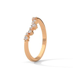 Anillo de Diamantes de Oro Rosa Premium con Piedras Cultivadas en Laboratorio, Anillo de Boda Minimalista, Joyería Fina para Aniversario y Elegancia Diaria - Product Image 2