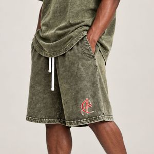 Pantalones Cortos de Algodón 100% con Bajo Deshilachado, Estilo Urbano, Efecto Desgastado por el Sol, Felpa Francesa, Logotipo Digital Personalizado, Lavado Ácido, Vintage, Desgastados, para Hombre - Product Image 5