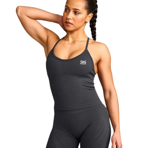 Camiseta Deportiva de Tirantes para Mujer, de Secado Rápido, Elástica, Estilo Sujetador Deportivo, para Gimnasio, Entrenamiento, Running, Yoga, Fitness - Product Image 1