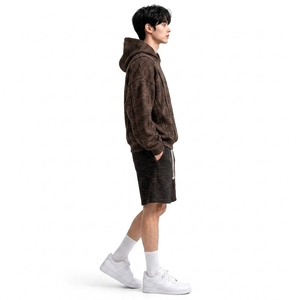 Ensemble sweat à capuche et short pour homme en molleton de coton, pull décontracté, style streetwear personnalisé, coupe régulière, haute qualité, collection printemps - Product Image 1