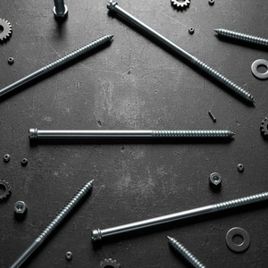 Vis à tête fendue en acier au carbone métrique zingué à double extrémité de qualité industrielle PDC, classe 4.8 6.8, pour fixation du bois - Product Image 1