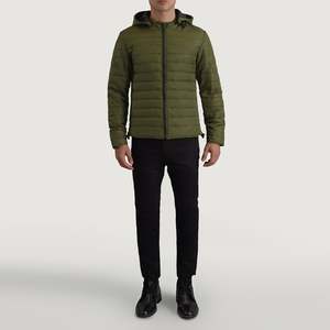 Thick Warm Outwear Stand Collar Breathable <b>Waterproof</b> Unisex New Design Custom Winter Quilted Puffer Jacket Zip <b>Padded</b> <b>Coat</b> - Product Image 4
