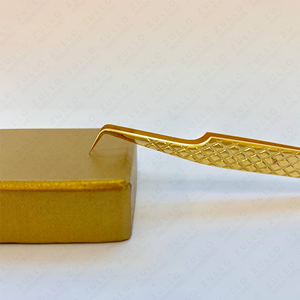 แหนบต่อขนตาป้องกันไฟฟ้าสถิตย์ ด้ามจับเพชร สแตนเลสสตีล ความแม่นยำสูง รับผลิตสีตามสั่ง แบรนด์ OEM รับผลิตฉลากส่วนตัว - Product Image 3