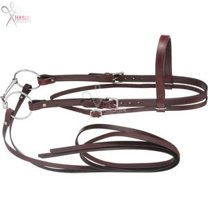 Bride de traction en cuir Western robuste et personnalisable, équipement en cuir de qualité supérieure réutilisable pour grands chevaux de traction, ferme et ranch - Product Image 2