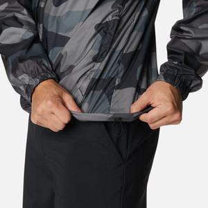 <b>Men</b> Hooded Windbreaker <b>Jacket</b> Camouflage Print Lightweight Zipper Closure Casual Spring Outdoor Wear - Product Image 5