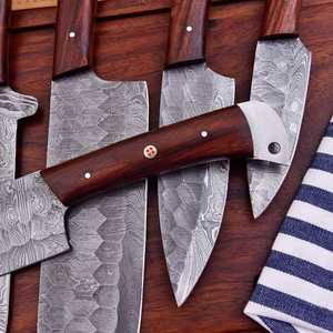 Latest Cooking <b>Knife</b> <b>Set</b> Durable Damascus Steel Blades High Quality Kitchen Tasks Chef <b>Knife</b> <b>Set</b> Available At Wholesale Rate - Product Image 2