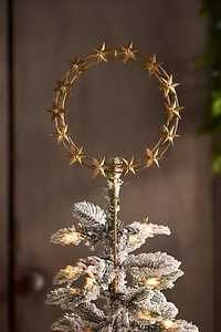 Décoration de Noël en métal en forme d'étoile pour le sommet de l'arbre, ornement traditionnel d'intérieur à suspendre - Product Image 4