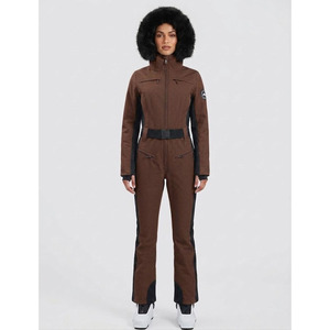 Traje de esquí de invierno para hombre, mono de nieve de una pieza con capucha de piel, cremallera, impermeable 10.000 mm, mono deportivo para exteriores, overol aislado - Product Image 3