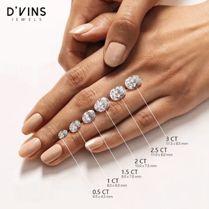 D'vins Jewels, Regalo de San Valentín, Diamante Cultivado en Laboratorio con Corte Ovalado de 1ct, 1.5ct, 2ct, 2.5ct, 3ct, con Certificado HPHT - Product Image 6